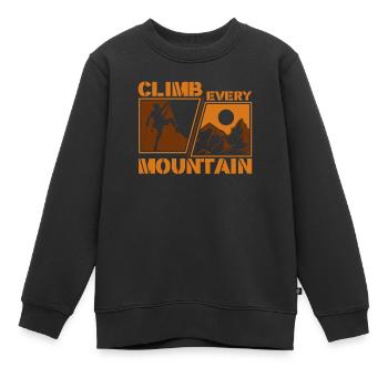 Climb Every Mountain Sportklettern Speedklettern - Kinder Premium Organic Sweatshirt - Schwarz - Vorne - AI Model Kid Female (0cm)