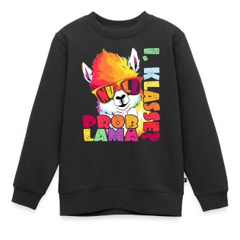 1. Klasse Null Problama Lama Alpaka Einschulung - Kinder Premium Organic Sweatshirt - Schwarz - Vorne - AI Model Kid Female (0cm)
