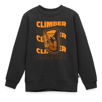 Climber Alpinklettern Sportklettern Speedklettern - Kinder Premium Organic Sweatshirt - Schwarz - Vorne - AI Model Kid Female (0cm)