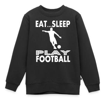 Fußballspielen Fußballfeld Fußballfan Geschenkidee - Kinder Premium Organic Sweatshirt - Schwarz - Vorne - AI Model Kid Female (0cm)