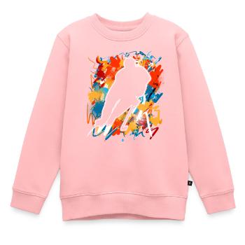 Eishockey Hockey sur glace - Sweat Premium enfant bio - rose - Devant - AI Model Kid Female (0cm)