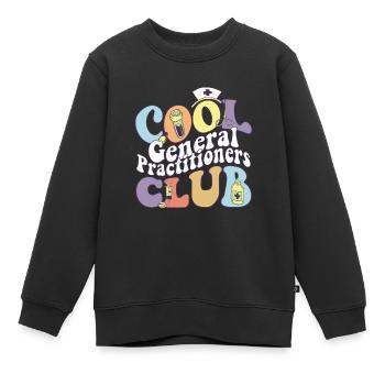 Cool General Practitioners Club Medical Doctor - Kinder Premium Organic Sweatshirt - Schwarz - Vorne - AI Model Kid Female (0cm)