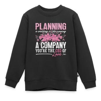 Wedding Planner Planning A Wedding Event Planner - Kinder Premium Organic Sweatshirt - Schwarz - Vorne - AI Model Kid Female (0cm)