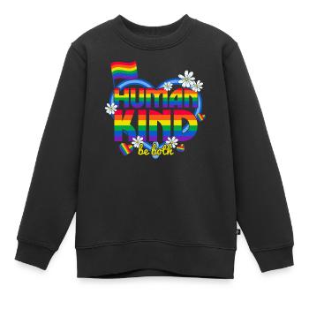 LGBT, schwul, lesbisch, stolz - Kinder Premium Organic Sweatshirt - Schwarz - Vorne - AI Model Kid Female (0cm)