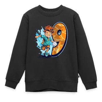 Handball Geburtstag - 9 Jahre Alter Junge - 9. - Kinder Premium Organic Sweatshirt - Schwarz - Vorne - AI Model Kid Female (0cm)