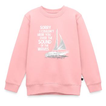Segelboot Kapitän Spruch Zum Segeln - Kinder Premium Organic Sweatshirt - Rosa - Vorne - AI Model Kid Female (0cm)