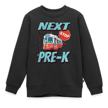 Arrêt le plus proche: Grundschule - Kids Straßenbahn - Sweat Premium enfant bio - noir - Devant - AI Model Kid Female (0cm)