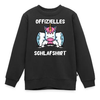 Einhorn Einhörner Fabelwesen Mystisch - Kinder Premium Organic Sweatshirt - Schwarz - Vorne - AI Model Kid Female (0cm)