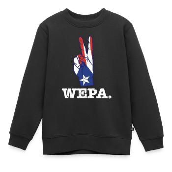 Fière fierté latino-portoricaine Latina Wepa - Sweat Premium enfant bio - noir - Devant - AI Model Kid Female (0cm)