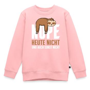 Faultier Faultiere Tier Schlafen Faul - Kinder Premium Organic Sweatshirt - Rosa - Vorne - AI Model Kid Female (0cm)