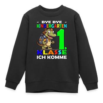 Bye Kindergarten | Schulanfang | Einschulung - Kinder Premium Organic Sweatshirt - Schwarz - Vorne - AI Model Kid Female (0cm)