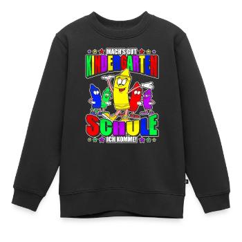 Mach's Gut Kindergarten - Grundschüler und - Kinder Premium Organic Sweatshirt - Schwarz - Vorne - AI Model Kid Female (0cm)