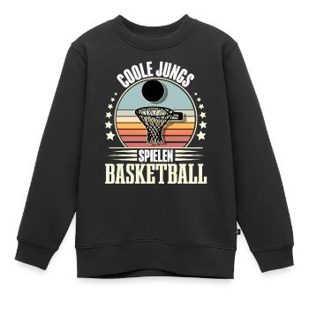 Basketball Basketballer - Kinder Premium Organic Sweatshirt - Schwarz - Vorne - AI Model Kid Female (0cm)