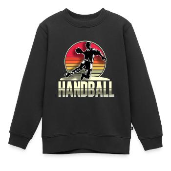 Handball Handballer - Kinder Premium Organic Sweatshirt - Schwarz - Vorne - AI Model Kid Female (0cm)