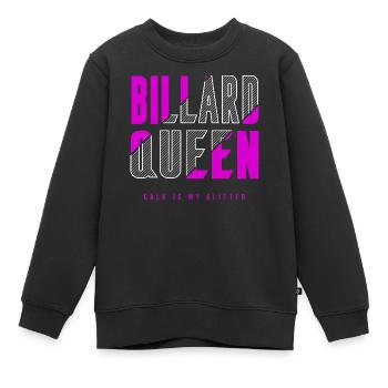 Billard Königin - Kinder Premium Organic Sweatshirt - Schwarz - Vorne - AI Model Kid Female (0cm)