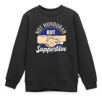 Pas hondurien mais un voyageur de campagne solidaire - Sweat Premium enfant bio - noir - Devant - AI Model Kid Female (0cm)