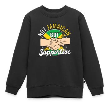 Pas jamaïcain mais voyageur de campagne solidaire - Sweat Premium enfant bio - noir - Devant - AI Model Kid Female (0cm)