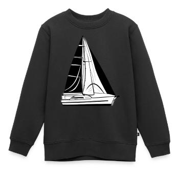 Segeln Segelsport Segelschiff Segler Segelboot - Kinder Premium Organic Sweatshirt - Schwarz - Vorne - AI Model Kid Female (0cm)