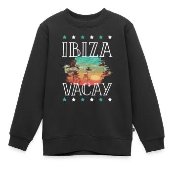 Ibiza Tourisme - Sweat Premium enfant bio - noir - Devant - AI Model Kid Female (0cm)