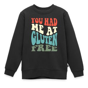 Gluten Free Celiac You Had Me At Gluten Free - Sweat Premium enfant bio - noir - Devant - AI Model Kid Female (0cm)