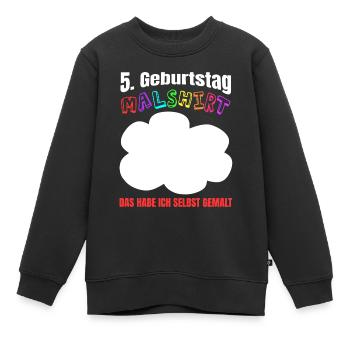 5. Geburtstag Malshirt Bemalen Kinder Spaß 5 Jahre - Kinder Premium Organic Sweatshirt - Schwarz - Vorne - AI Model Kid Female (0cm)