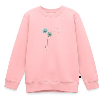 Löwenzahn Dandelion - Kinder Premium Organic Sweatshirt - Rosa - Vorne - AI Model Kid Female (0cm)