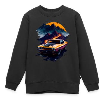Klassischer Sportwagen - Kinder Premium Organic Sweatshirt - Schwarz - Vorne - AI Model Kid Female (0cm)