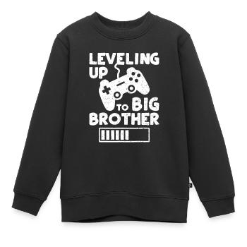 Auf dem Weg zum großen Bruder - Geschwister - Kinder Premium Organic Sweatshirt - Schwarz - Vorne - AI Model Kid Female (0cm)