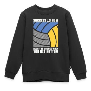 Beach Volleyball Success Is How High Beachball - Kinder Premium Organic Sweatshirt - Schwarz - Vorne - AI Model Kid Female (0cm)