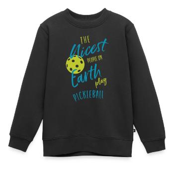 Lustiger Pickleball-Satz, Freundschaften, Pickleball - Kinder Premium Organic Sweatshirt - Schwarz - Vorne - AI Model Kid Female (0cm)