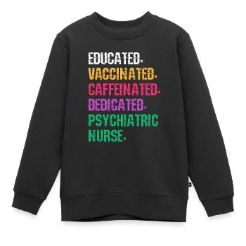 Psych Nurse Psychiatric Nursing Mental Health - Kids Premium Organic Sweatshirt - black - Front - AI Model Kid Female (0cm)