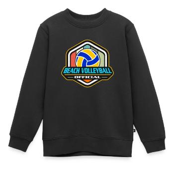 Beach Volleyball Official Volleyball Set Beachball - Kinder Premium Organic Sweatshirt - Schwarz - Vorne - AI Model Kid Female (0cm)