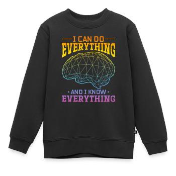L’intelligence artificielle cite l’intelligence artificielle - Sweat Premium enfant bio - noir - Devant - AI Model Kid Female (0cm)