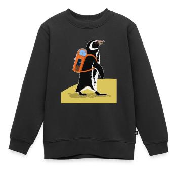 Randonnée en montagne Randonnées Randonnées - Sweat Premium enfant bio - noir - Devant - AI Model Kid Female (0cm)