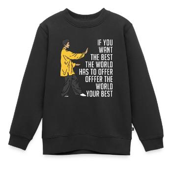 Tai Chi Si vous voulez le meilleur amateur de Tai Chi Taiji - Sweat Premium enfant bio - noir - Devant - AI Model Kid Female (0cm)