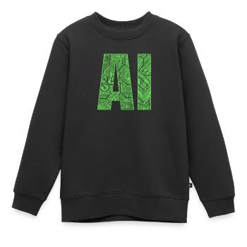 Intelligence artificielle Ai - Sweat Premium enfant bio - noir - Devant - AI Model Kid Female (0cm)
