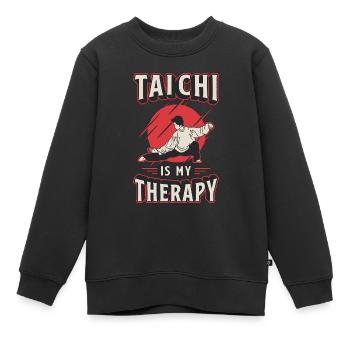 Tai Chi Is My Therapy Martial Arts Meditation - Kinder Premium Organic Sweatshirt - Schwarz - Vorne - AI Model Kid Female (0cm)