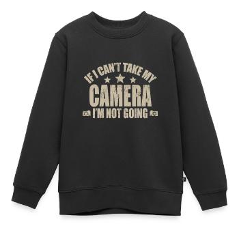 Si je ne peux pas prendre mon appareil photo, je ne vais pas photographier - Sweat Premium enfant bio - noir - Devant - AI Model Kid Female (0cm)