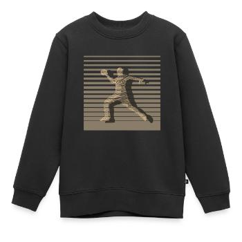 Handball Handballer - Kinder Premium Organic Sweatshirt - Schwarz - Vorne - AI Model Kid Female (0cm)