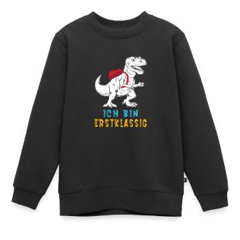 Dinosaurier Schulkind Schulanfang Kinder Spruch - Kinder Premium Organic Sweatshirt - Schwarz - Vorne - AI Model Kid Female (0cm)