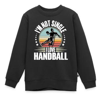 Handball Handballer - Kinder Premium Organic Sweatshirt - Schwarz - Vorne - AI Model Kid Female (0cm)