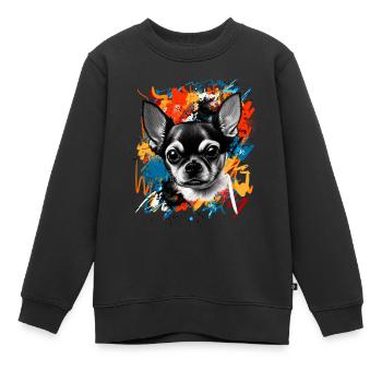 Chihuahua - Kinder Premium Organic Sweatshirt - Schwarz - Vorne - AI Model Kid Female (0cm)