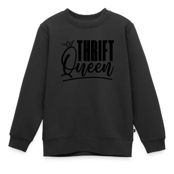 Thrift Queen Thrift Shopping Second Hand Thrifter - Kinder Premium Organic Sweatshirt - Schwarz - Vorne - AI Model Kid Female (0cm)