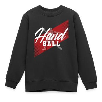 Handball Handballer - Kinder Premium Organic Sweatshirt - Schwarz - Vorne - AI Model Kid Female (0cm)