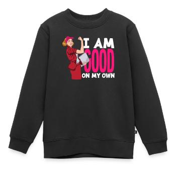 Feminismus Feministin - Kinder Premium Organic Sweatshirt - Schwarz - Vorne - AI Model Kid Female (0cm)