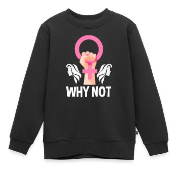 Feminismus Feministin - Kinder Premium Organic Sweatshirt - Schwarz - Vorne - AI Model Kid Female (0cm)