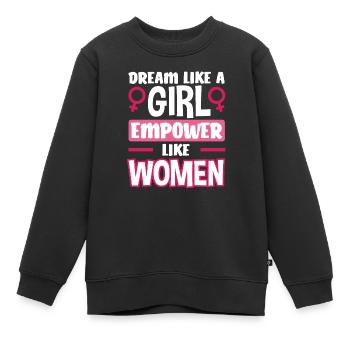 Feminismus Feministin - Kinder Premium Organic Sweatshirt - Schwarz - Vorne - AI Model Kid Female (0cm)
