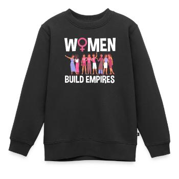 Feminismus Feministin - Kinder Premium Organic Sweatshirt - Schwarz - Vorne - AI Model Kid Female (0cm)