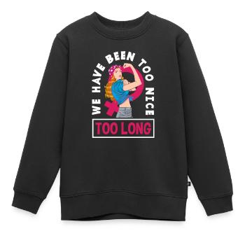 Feminismus Feministin - Kinder Premium Organic Sweatshirt - Schwarz - Vorne - AI Model Kid Female (0cm)