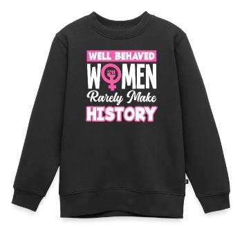 Feminismus Feministin - Kinder Premium Organic Sweatshirt - Schwarz - Vorne - AI Model Kid Female (0cm)